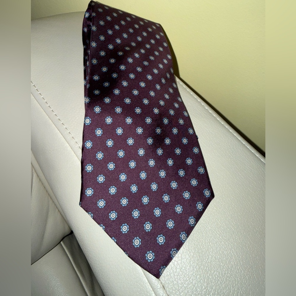Stafford Burgundy and Blue Patterned Tie